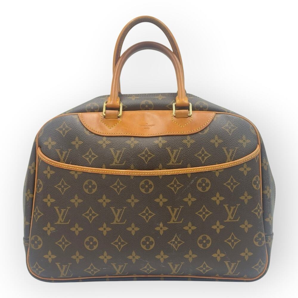 Monogram Deauville Handbag Boston Bag LV Satchel Made in France